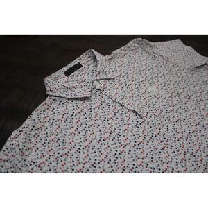 G/FORE Polo Shirt Mens 2XL White Floral Golf Performance Stretch Short Sleeve
